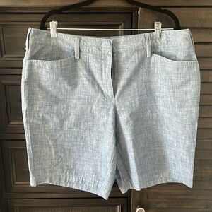 Lands End midrise chambray shorts